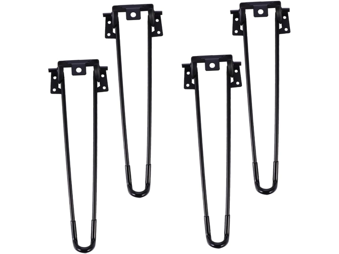 Conjunto De 4 Prendedores Dobráveis Para Mesa Com Hastes Duplas De Metal, Estilo Grampo De Cabelo, Para Móveis.