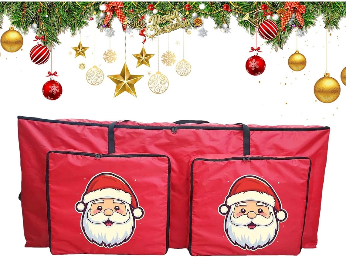 Bolsa Para Árvore De Natal - Bolsa Para Guirlanda Com 2 Bolsos |