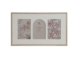 Moldura de Fotos HOME ESPRIT Bege Cristal Madeira MDF Escandinavo 39 X 2 X 24 cm