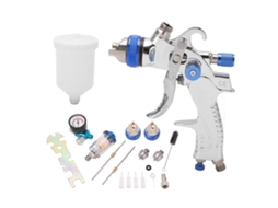 Kit De Pistola De Pintura Por Gravedad Com Jarra De Pintura, Conector De Entrada De Ar E Manômetro De Pressão