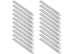 Lurelia Régua De Marcenaria 30 Peças Em Aço Inoxidável 15 Cm Com Escala Dupla E Flexível Para Marcenaria