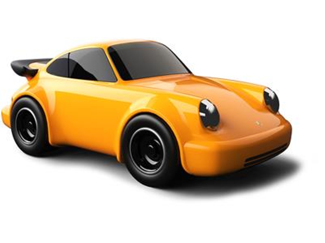 Carrinho De Brinquedo Baghera Porsche 911 Amarelo Carro Clássico Infantil