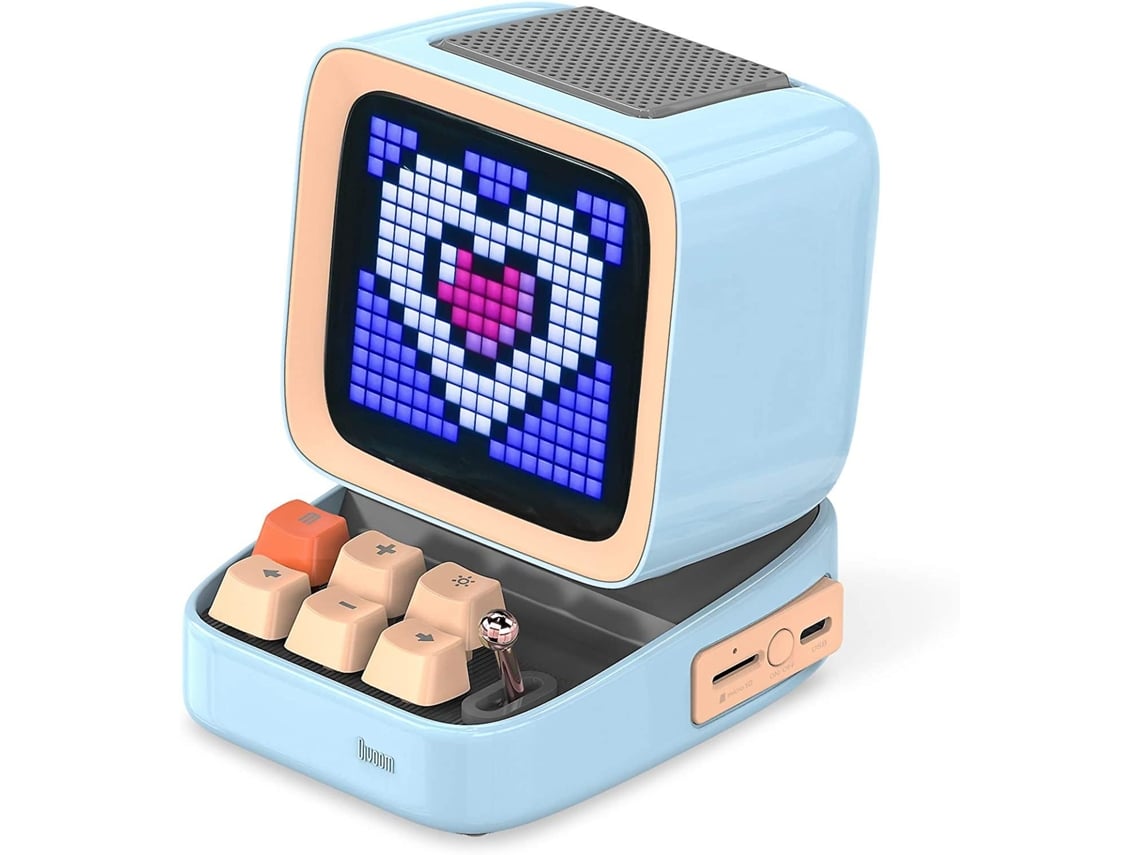Caixa De Som Bluetooth Com Display Led E Teclado Mecânico VONKELIOS (azul)