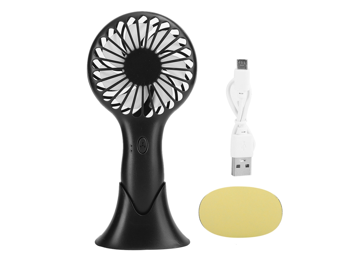 Ventilador Elétrico Portátil Mini De 3 Velocidades Para Mesa, Para Casa E Escritório, Preto