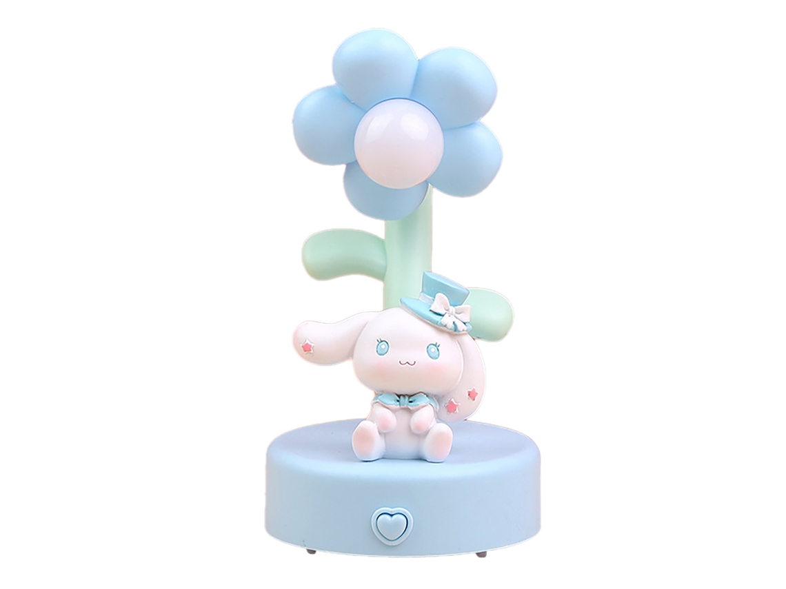 Luz Noturna Infantil Fofa Resina Flor Desenho Animado para Quarto Bebê Toddler