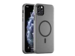 Capa Híbrida Translúcida Para Iphone 11 Pro Max - Tpu E Pc Com Magsafe | Fosca - Preta