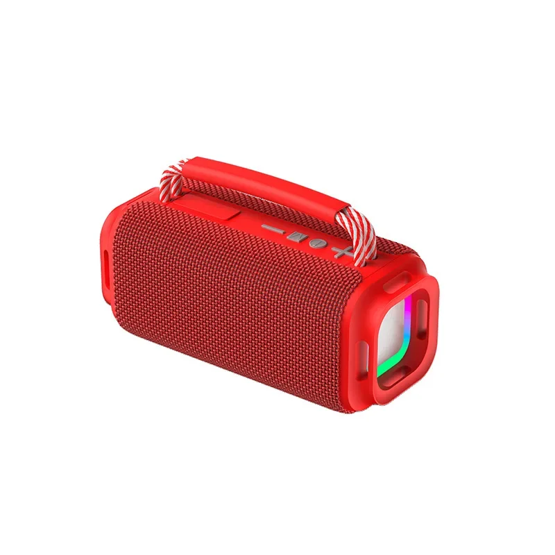 Caixa de Som Bluetooth com Luzes Coloridas, Dois Alto falantes, À Prova D'água Ipx5 e Bateria de Longa Duração. MDUG (vermelho)