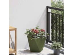 Vidaxl Floreira Verde Oliva 30 X 30 X 30 Cm Aço