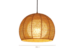 Laxiscreed Lámpara De Teto Com Lanternas De Bambu Para Restaurantes E Espaços Zen, Diâmetro 30cm