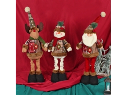 Decoração Natalina com Papai Noel E Boneco de Neve EOOCOO