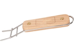 Pinça Para Churrasco Poenvfpo Em Aço Inoxidável, Anti Escaldante, Com Cabo De Madeira Antiderrapante E Aço Resistente Ao