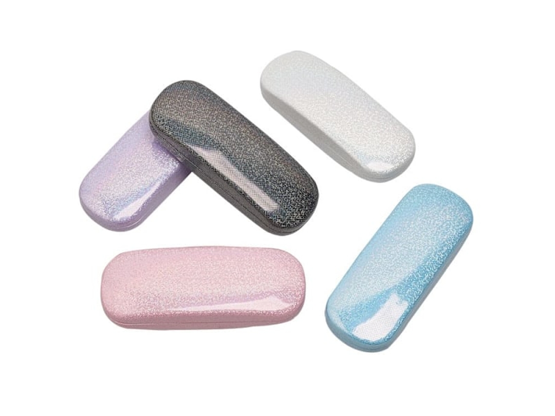 Conjunto de 5 Estojos Rígidos Unissex para Óculos, Protetor com Pano de Limpeza, Óptica para Miopia, Portátil AQUAFORGE