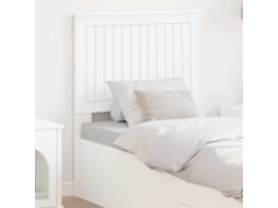 Vidaxl Cabeceira Com Cabeceira Branco 75 Cm Madeira Processada