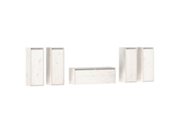 Tv Cabinet Set, Tv Cabinet Sets Vidaxl Branco Madeira De Pinho (n/a)