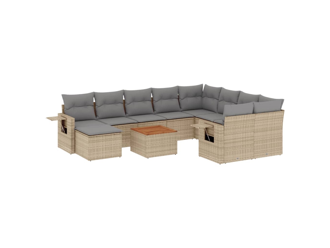 Garden Sofa Set, Garden Sofa Sets Vidaxl Bege Rattan / Vime (n/a)