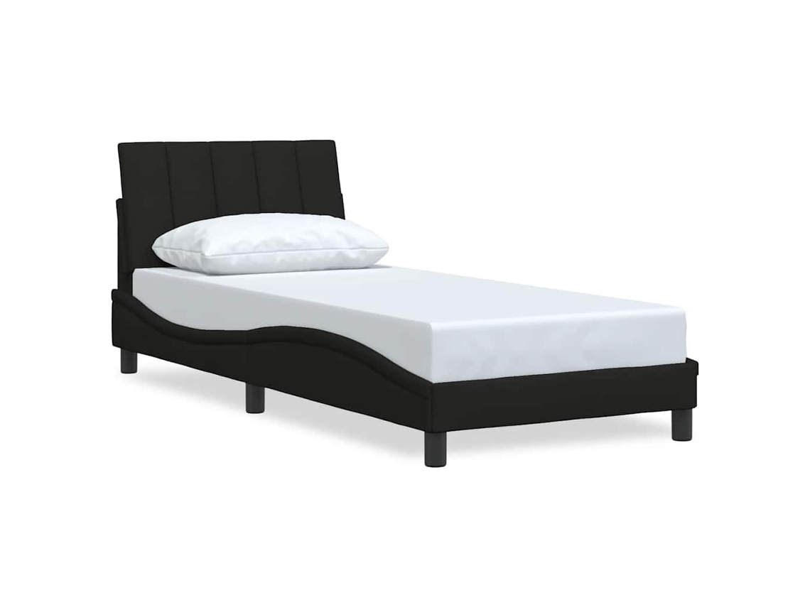 Estrutura de Cama sem Colchão Hanko 80x200 cm tecido preto MAISON EXCLUSIVE