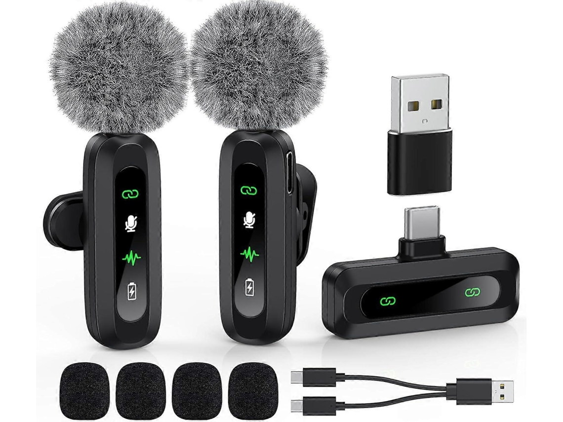 Microfone De Lapela Usb C Mini Microfone Sem Fio Para Android Tipo C Slowmoose