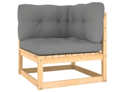 Corner Sofa, Corner Sofas Vidaxl Cinzeto Madeira De Pinho (n/a)
