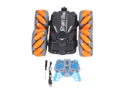 Carro de acrobacias ATS RC 4WD com giro, flip, recarregável, controle remoto 2.4G, drift para crianças, laranja.