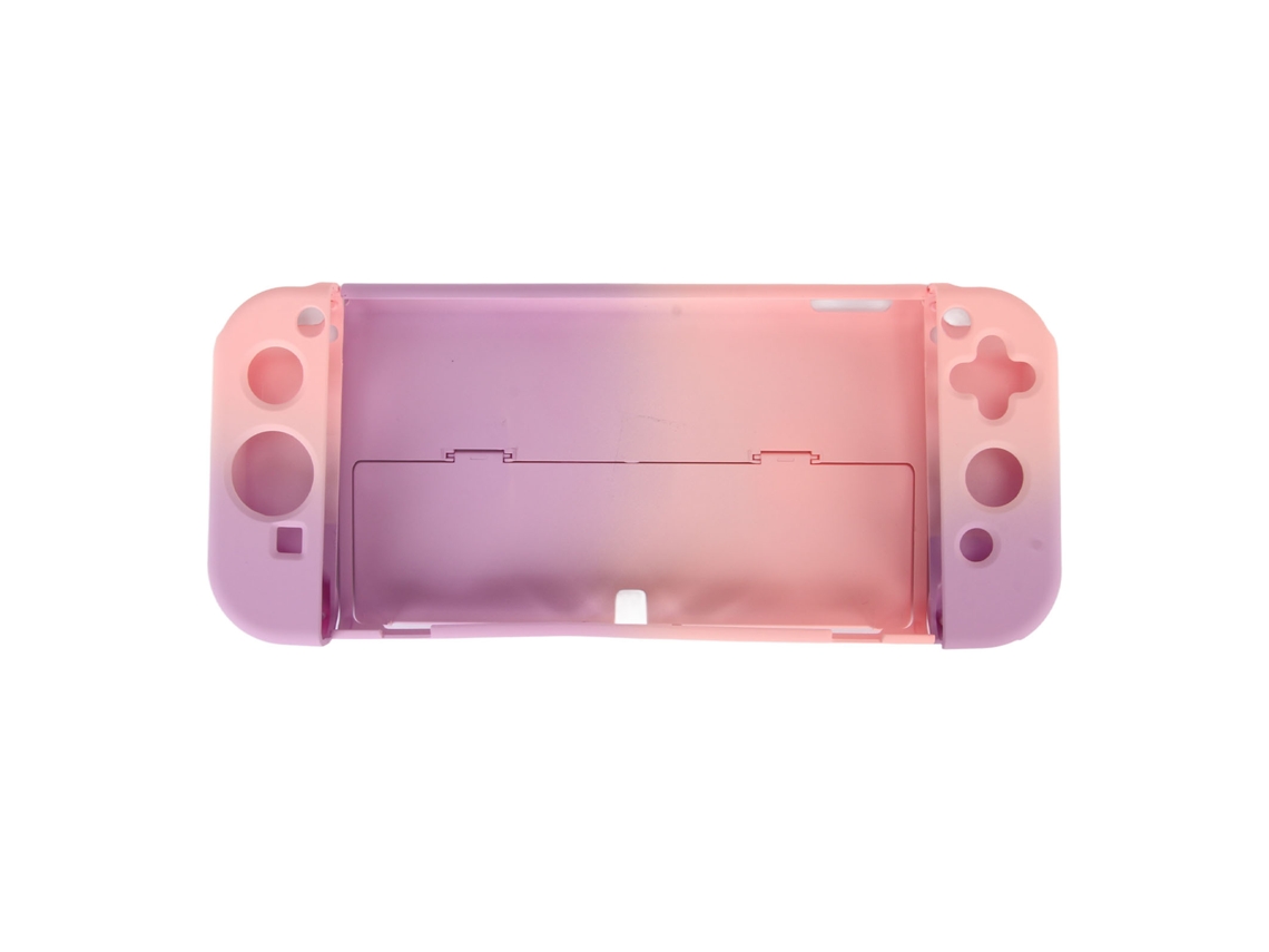 Capa Protetora para Nintendo Switch OLED, Design Gradiente Rosa Roxo EOOCOO