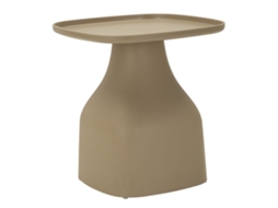 Mesa De Centro Gea Dove Grey 48x48x50 Cm - Mesa De Centro Moderna E Minimalista Em Polipropileno Resistente - Design Sinuoso Para Interiores