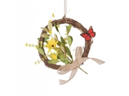 Coroa de rattan para decoração de casamento, casa ou festa, eva, pequena margarida LAXISCREED
