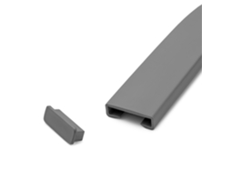 Tampa De Extremidade Quest Para Corrimão Pvc 40x8 Mm, Cinzento Escuro