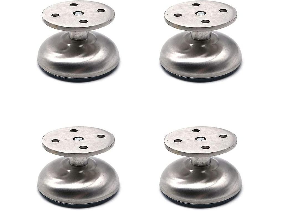 Conjunto de 4 Patas de Mueble Ajustables de Acero Inoxidable Grueso Resistente 3.8cm X 5cm para Baño