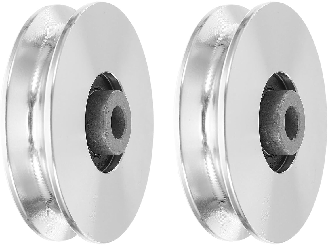 Polia De Alumínio 75 Mm Para Máquina Cabos, 2 Peças.