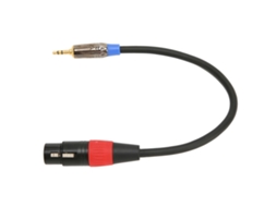 Lurelia Cabo De Áudio Xlr/trs Fêmea Trs 3,5 Mm 30 Cm, Para Microfones, Mixer, Amplificador E Colunas Ativas