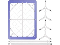 Lurelia Correias Para Lençol 2 Peças Ajustável Elástico Triângulo Resistente Colcha Colchão Cobertor Metal Plástico Queen King Twin
