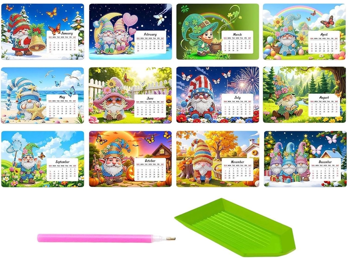 Calendário De Arte Com Gemas