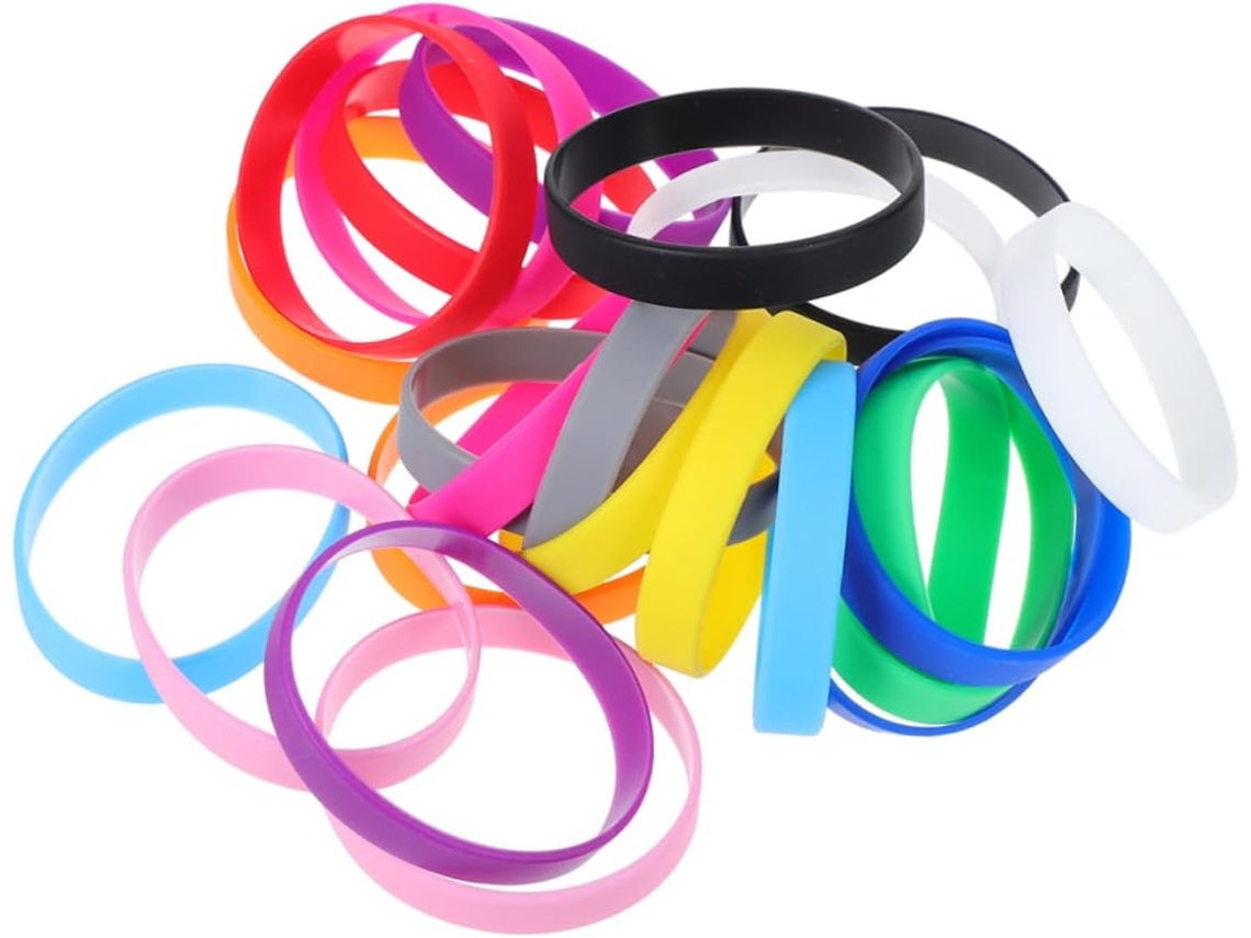 Conjunto De 48 Pulseiras Silicone Para Adultos, Duráveis E Confortáveis Para Eventos Esportivos, Festas E Atividades Em