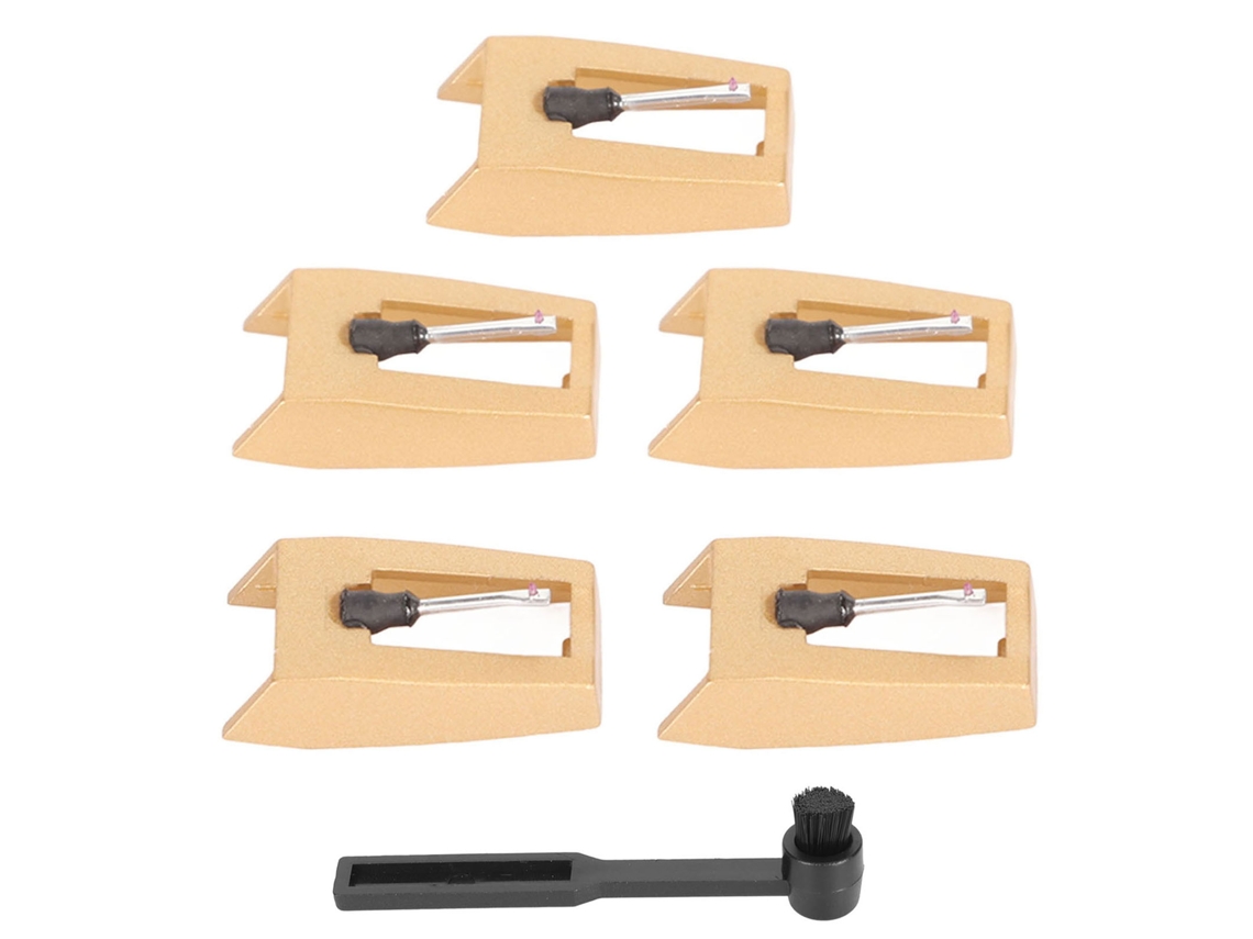 Agulha Tocador Vinil LAXISCREED 5pcs com Pincel Limpeza
