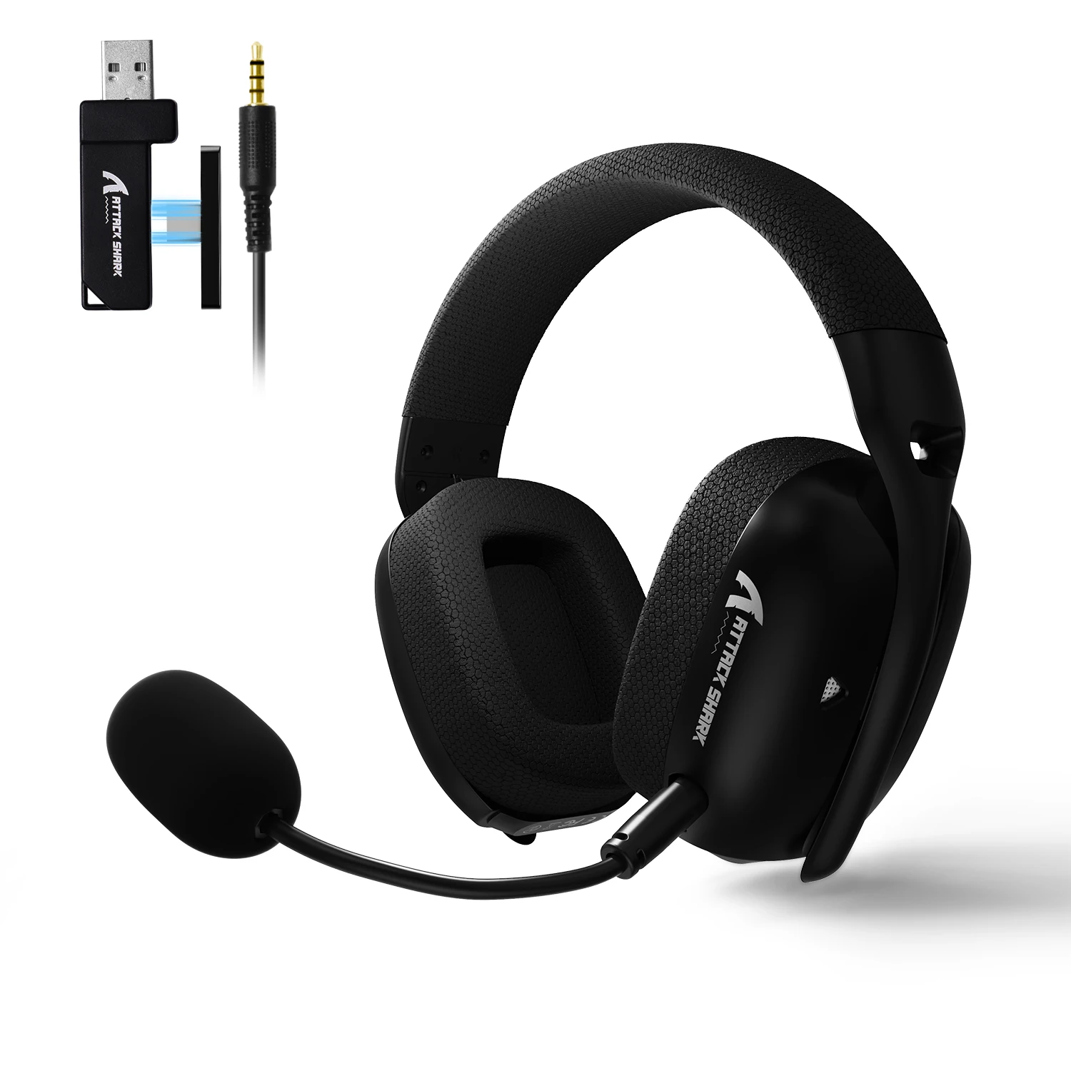 Fone de Ouvido Gamer Ultraleve com Microfones Duplos, Baixa Latência, Sem Fio e com Fio MDUG (preto)