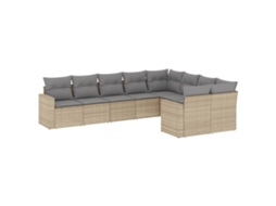 Garden Sofa Set, Garden Sofa Sets Vidaxl Bege Rattan / Vime (n/a)