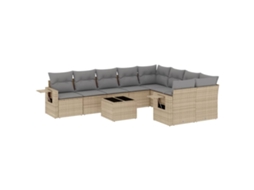 Garden Sofa Set, Garden Sofa Sets Vidaxl Bege Rattan / Vime (n/a)