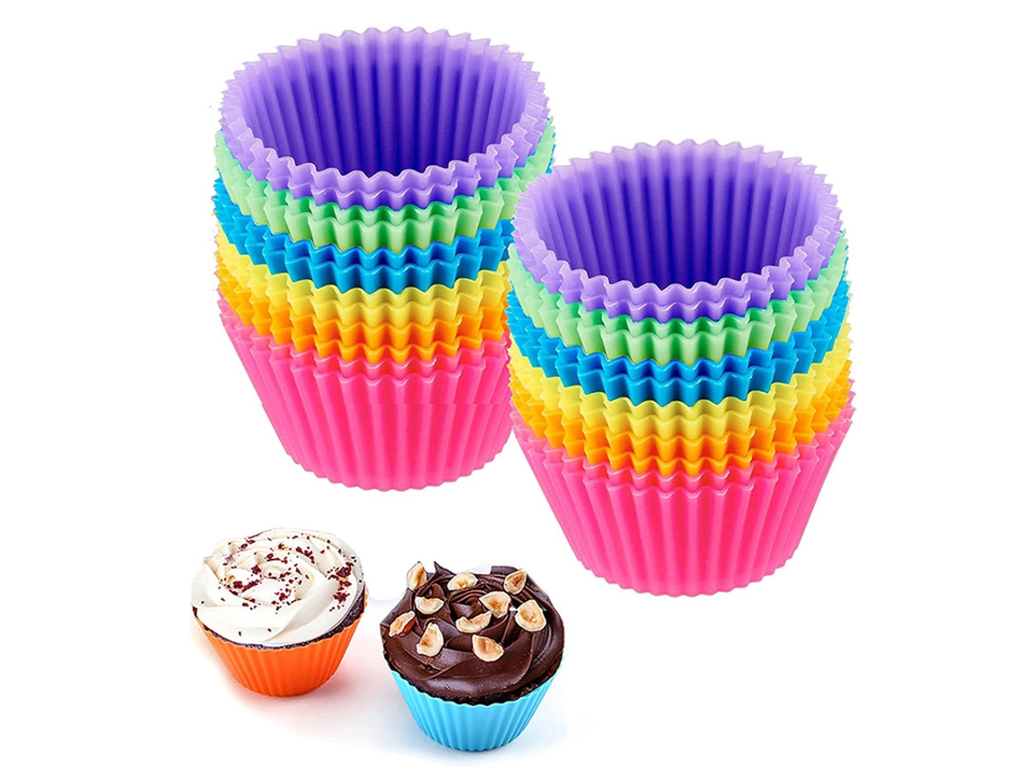 Forma Para Bolo Forminhas De Silicone Reutilizáveis ​​​​e Antiaderentes Cuich (24 Pcs)