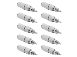 10pcs Tomada de Pino Banana 4mm M5 Cobre Niquelado Fêmea para Equipamentos Eletrônicos Preto