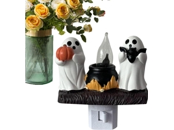 Luminária Noturna Fantasma De Fogo, Lâmpada Parede Para O Halloween