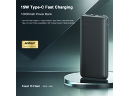 Power Bank portátil com carregamento rápido 10000mAh EOOCOO