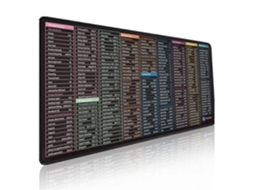 Mousepad Com Teclas De Atalho Em Outros Idiomas E Em Inglês, Tamanho Extra Grande . Olysi Shop (400 X 900 X 3 Mm)