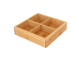 Bandeja LAXISCREED de Bambu com 4 Compartimentos Segura Ecológica