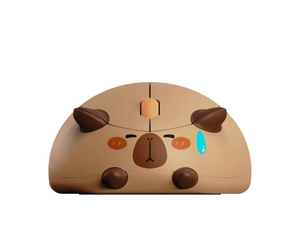 Rato Yizhood Criativo Bonito Capivara Leve Portátil Sem Fio 2.4g Óptico Desktop Laptop Pc Universal Para Presente Da Menina Marrom