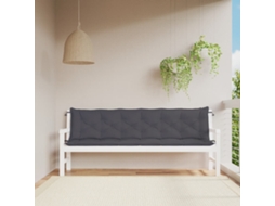 Vidaxl Almofadões Banco Jardim 2pcs 200x50x7cm Tecido Oxford Antracite