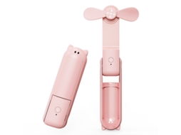 Mini Ventilador de mesa, recarregável, usb, rosa