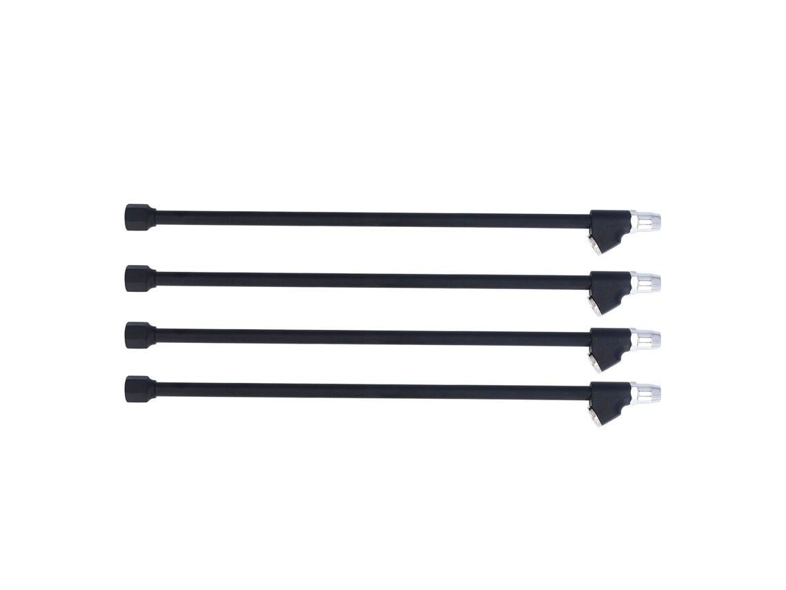 4pcs Manguito De Aire De 14 Polegadas Com Cabeça Dupla, 1/4in Fnpt, Alcance Estendido Para Inflação De Pneus De Caminhão Rv Compressor