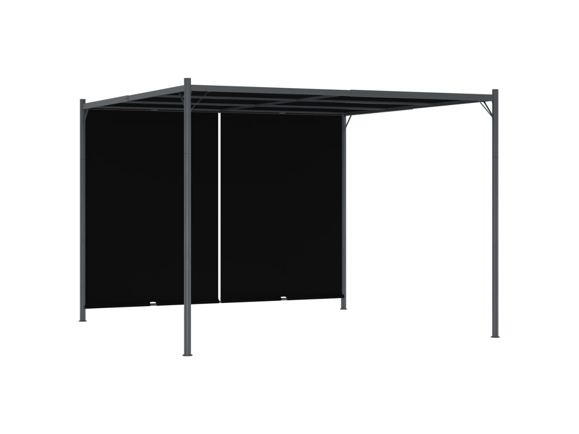 Pergola VIDAXL Anthracite Steel (300 x 300 x 225 cm)
