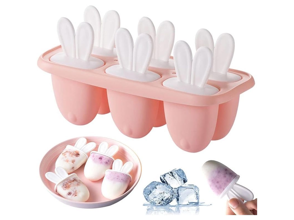 Molde De Paleta De Sorvete De 6 Peças Reutilizáveis Em Pp Para Fazer Sorvetes Caseiros Diy No Verão