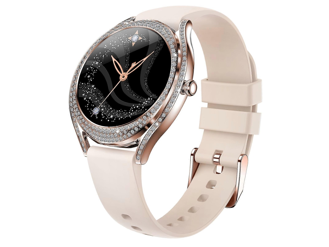 Relógio inteligente V66 de 1,28 polegadas com Bluetooth 5.0 e pulseira de silicone VONKELIOS
